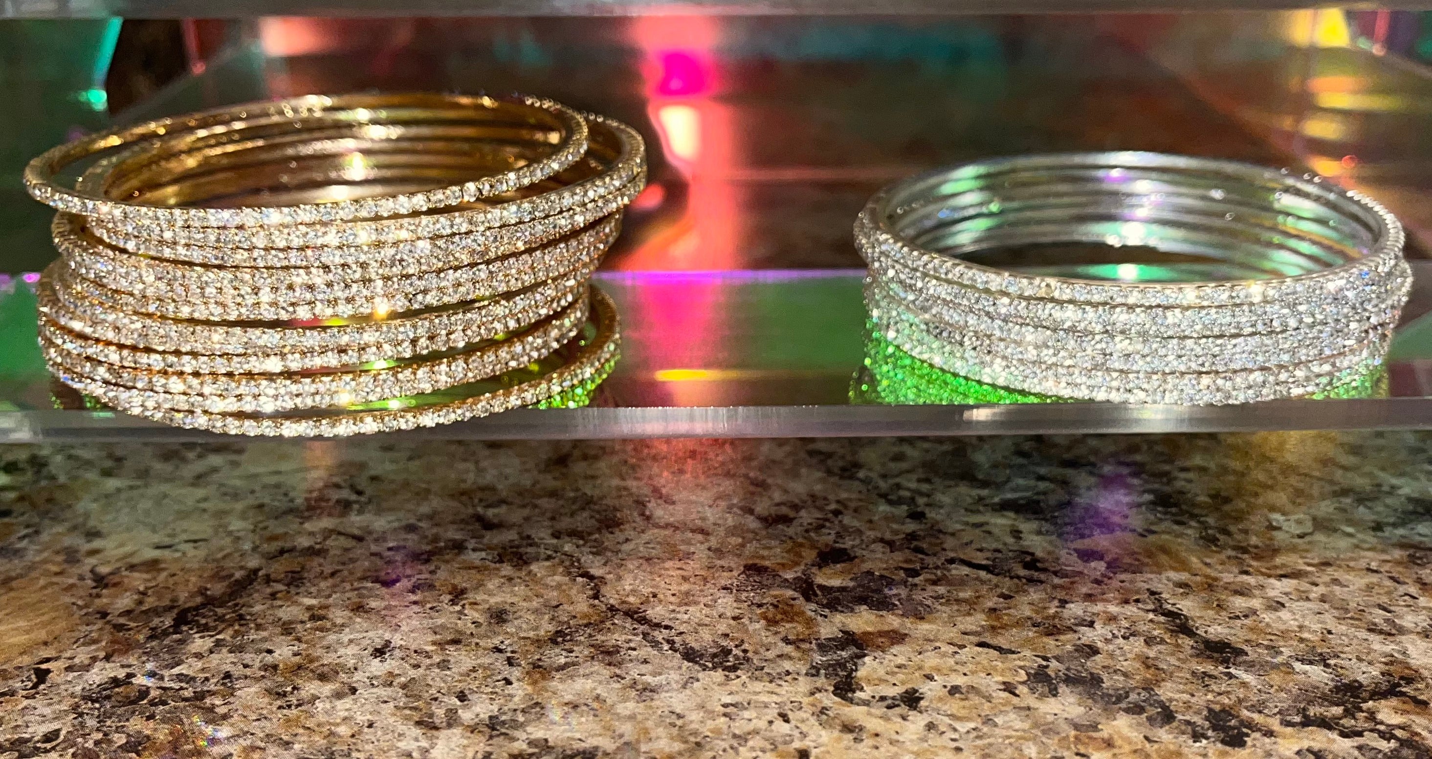 Gold Diamond Bangles